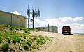 A short-mast cell site on top of a mountain in Wyoming, USA