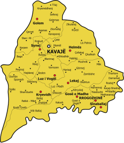 Map of Kavajë District