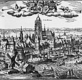 Matthäus Merian, View of Frankfurt, between 1612 and 1619. Merian was a notable Swiss engraver.