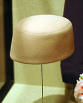 One of Jackie Kennedy's pillbox hats in the Harry S. Truman Presidential Library and Museum