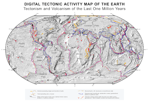 Plate tectonics map