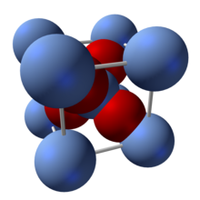 Silver(I) oxide structure in unit cell