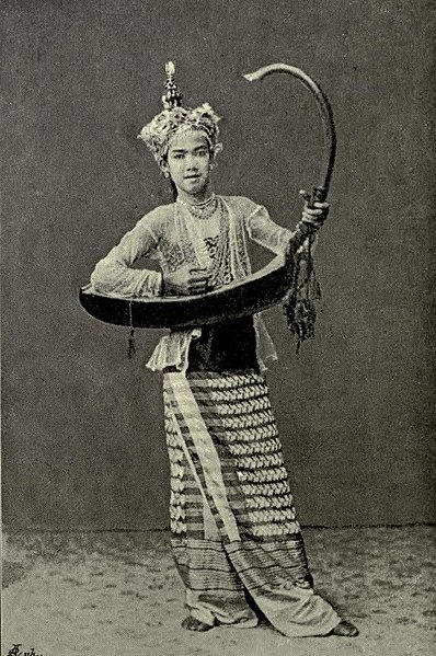 File:Burmese girl and harp.jpg