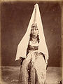 Tantour on a Druze woman in Chouf, Lebanon, 1870s