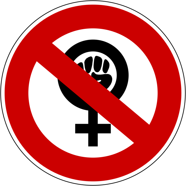 File:Feminismussymbol im Verbotsschild.svg