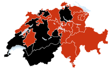 A map about The N1H1 in Switzerland.