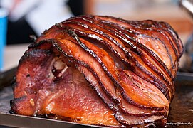 Honey glazed ham