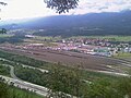 Blick von der Burg auf den Verschiebebahnhof Fürnitz