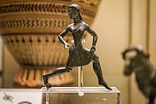 Female athlete figure, Spartan female, bronze figure