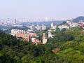 從青源山承天禪寺俯望西北土城市街全景