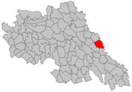 Location in Iași County