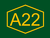 A22 highway logo