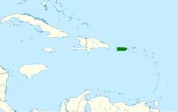 Distribución geográfica de la eufonia de Puerto Rico.