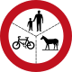 Pedestrians, Bicycles, Work transport, and Animals prohibiton