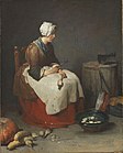 Jean-Baptiste Siméon Chardin, Woman Cleaning Turnips, ca. 1738, Alte Pinakothek