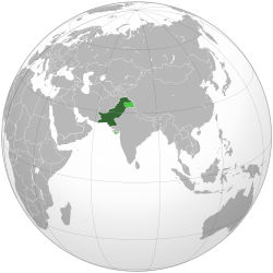 Location of Pakistan