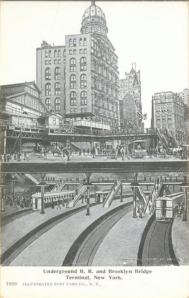 Файл:PostcardNYCSubwayStationBrooklynBridgeCIRCA1908.jpg