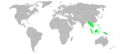 Location of Association of Southeast Asian Nations (ASEAN)