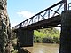 Puente Negro o Puente La Paz con su puente auxiliar y los dos terraplenes sobre el Río Rosario