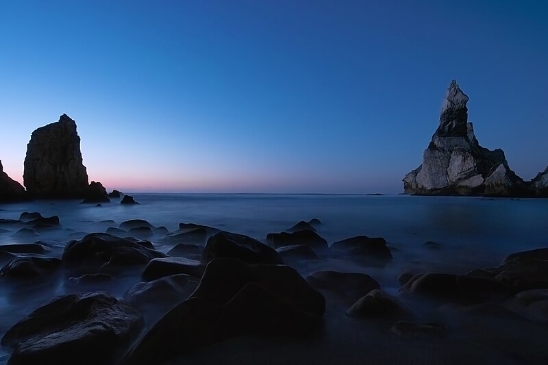 File:Seascape after sunset denoised.jpg