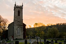 St. Peter's Church Ennisnag at sunrise in 2018