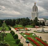 Sheraton Hotel and adjacent square in Batumi, Georgia