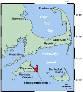 Map of Cape Cod with Chappaquiddick