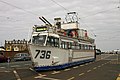 Illuminated tram No 736 "HMS Blackpool", at Fleetwood