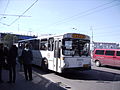 Mercedes-Benz bus. Pobedy Square (Victory Square)