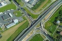 Crossing of National road 50 with National road 92