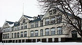 The old building (Gamli Skóli) of the Menntaskóli, i.e. High School precinct in Akureyri.