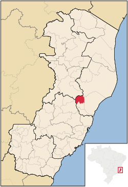 Location in the State of Espírito Santo