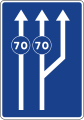 S-50c Lanes reserved for traffic based on the minimum speed