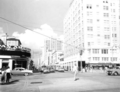 View westward of the intersection of Flagler Street and Biscayne Boulevard, 1958