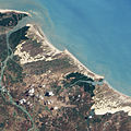 Satellite image of dune fields near Luís Correia.