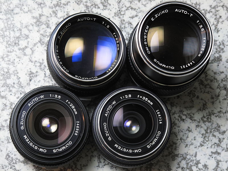 File:OYMPUS ZUIKO Lenses (4421419756).jpg