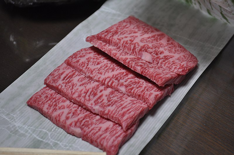 File:Sliced Matsusaka wagyu beef.jpg