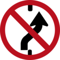 No changing to right lane