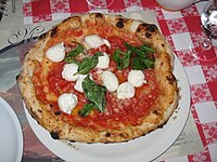 Traditional pizza from Naples: originally Italian dish