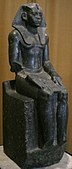 Seated statue of Amenemhat III; 1900–1800 BC; black granite; Hermitage Museum (Sankt Petersburg, Russia)