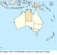 Map of the change to Australia on 26 August 1942