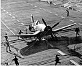 VF-33 F4U-4 on USS Leyte, in 1952