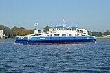 GVB NZK-ferry 101 (North sea canal ferry) on the IJ, 2021.