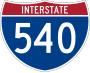 Interstate 540 and North Carolina Highway 540 marker