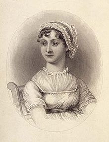 1870 engraving of Jane Austen, based on a portrait drawn by her sister Cassandra.