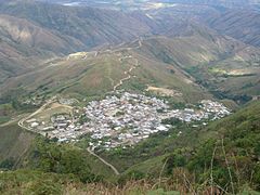 Panorama de Leiva desde el cerro las tres cruces.