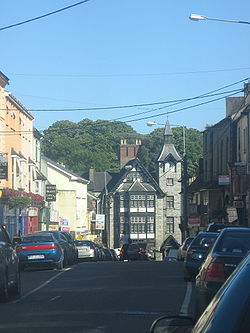 Main street of Mallow, featuring the clocktower and the junction of Spa and Bridge streets