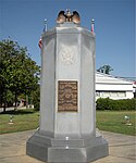 Purvis War Memorial, located on the grounds of the Lamar County Courthouse.