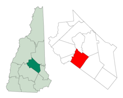 Location in Belknap County, New Hampshire