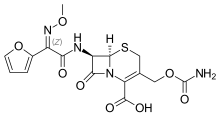 Skeletal formula of cefuroxime